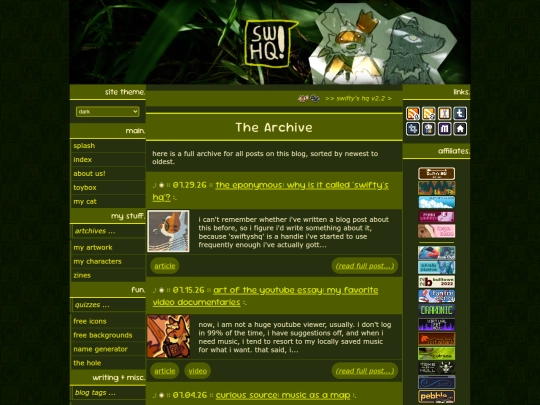 blogarchive screenshot