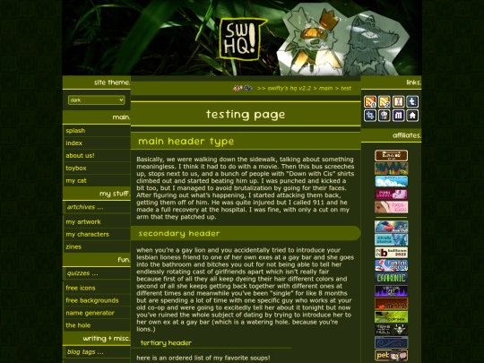test screenshot