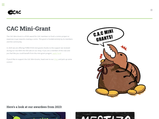 mini-grant screenshot