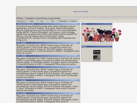 zines screenshot