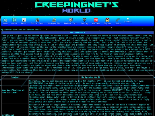 about/darkspace screenshot