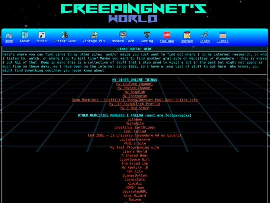 links screenshot