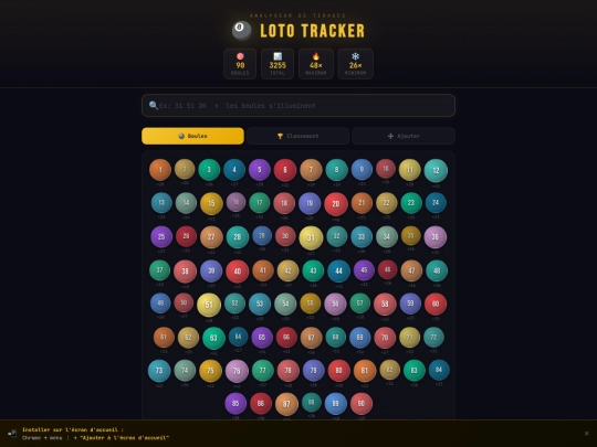 loto-tracker screenshot