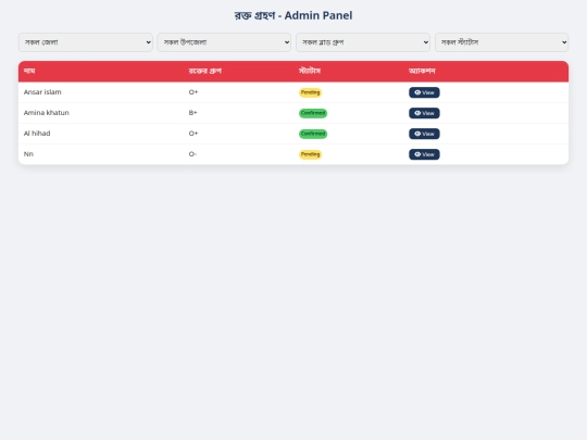 blood_foundation/roktogrohon_request_admin screenshot