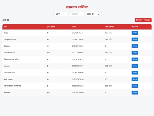 blood_foundation/user_list_admin screenshot