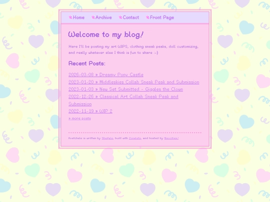 Blog screenshot