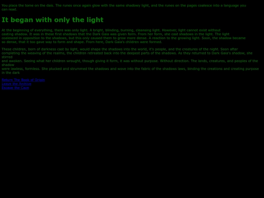 Weird/stories/WorldBuilding/origins screenshot