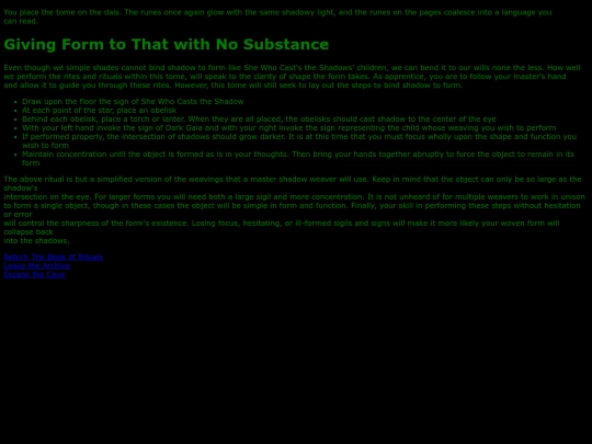 Weird/stories/WorldBuilding/rituals screenshot