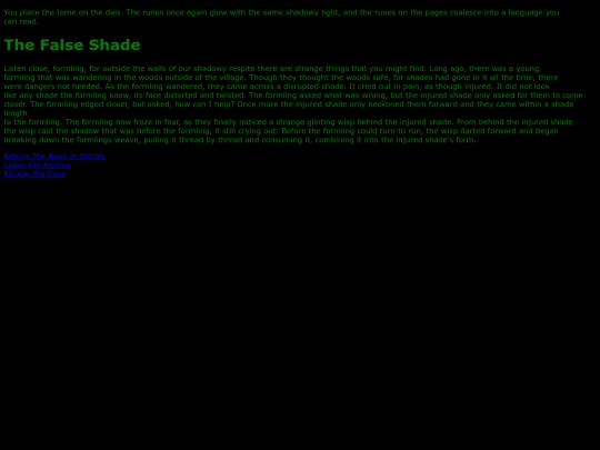 Weird/stories/WorldBuilding/stories screenshot