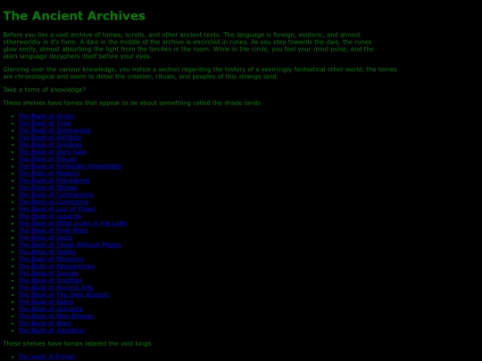 Weird/stories/WorldBuilding/the_archives screenshot