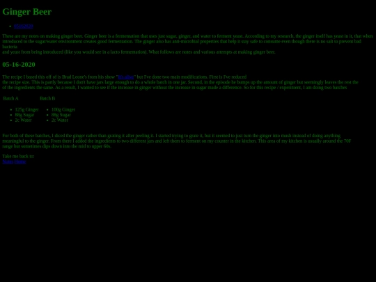 ginger_beer_notes screenshot