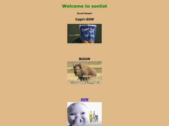 sonlist screenshot