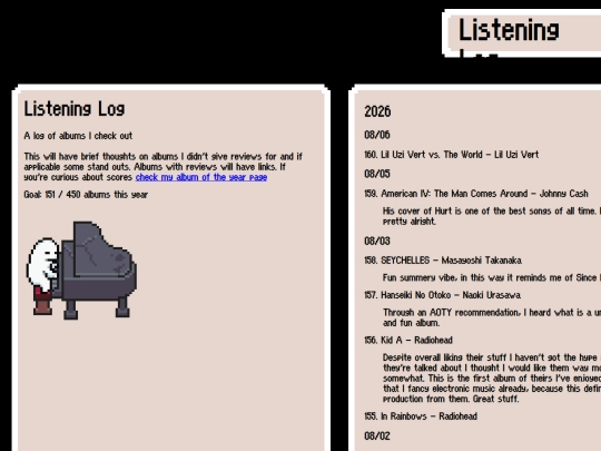 Music/ListeningLog screenshot