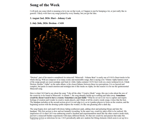 Music/Songoftheweek screenshot