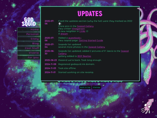 updates screenshot