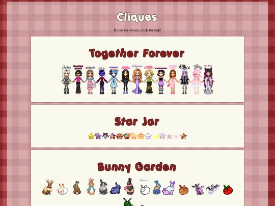 pages/cliques screenshot