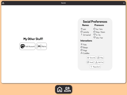socials screenshot