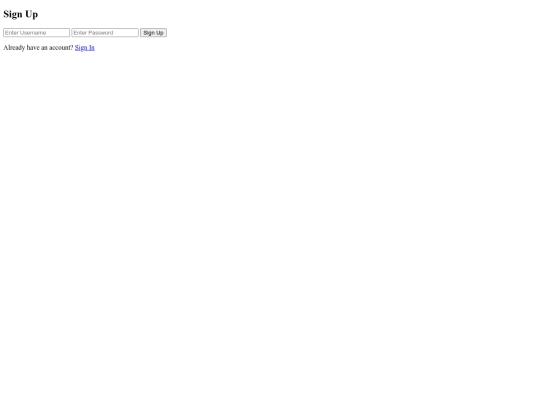signup screenshot