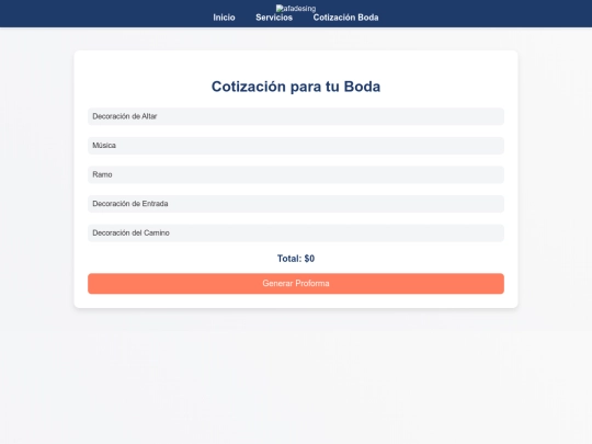 cotizacionboda screenshot