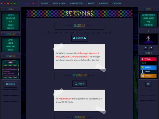 settings screenshot