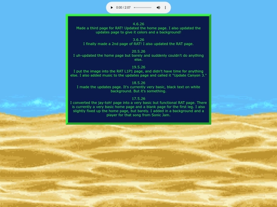 updates screenshot