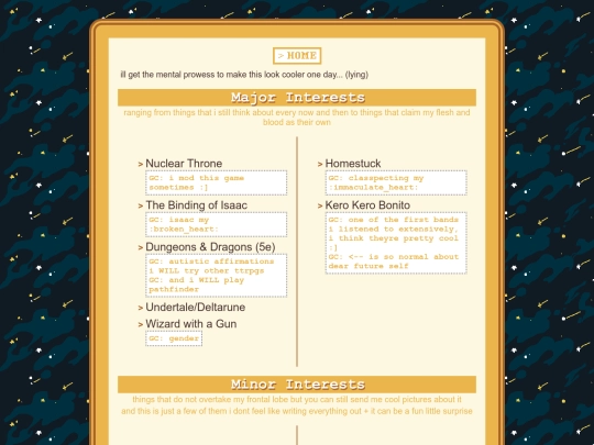 interests screenshot