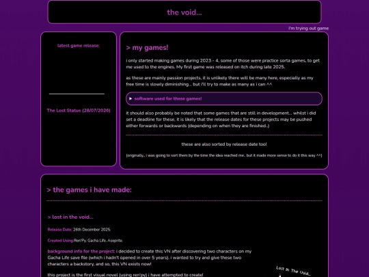 main/games screenshot