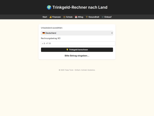 trinkgeld screenshot