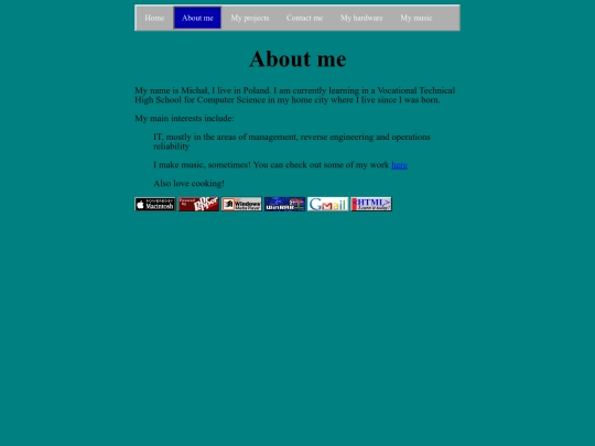 aboutMe screenshot