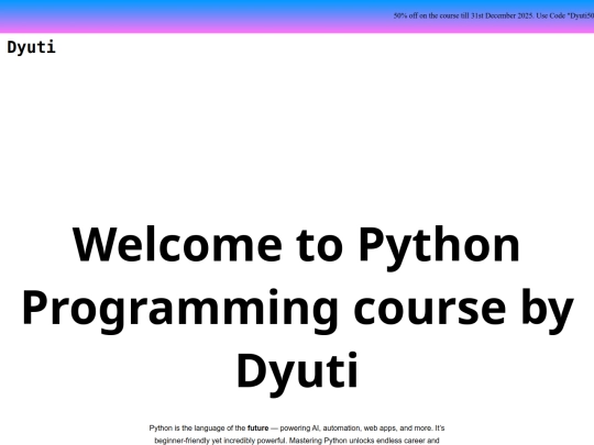 python-course screenshot