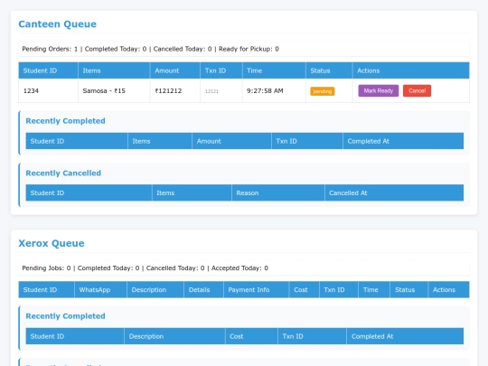 clg/admin screenshot