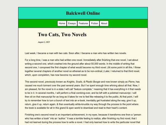 Essays/TwoCats screenshot