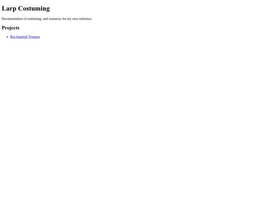 LarpCostuming/LarpCostuming screenshot