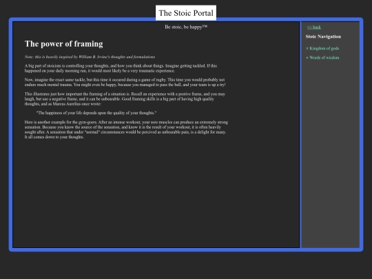stoic/framing screenshot