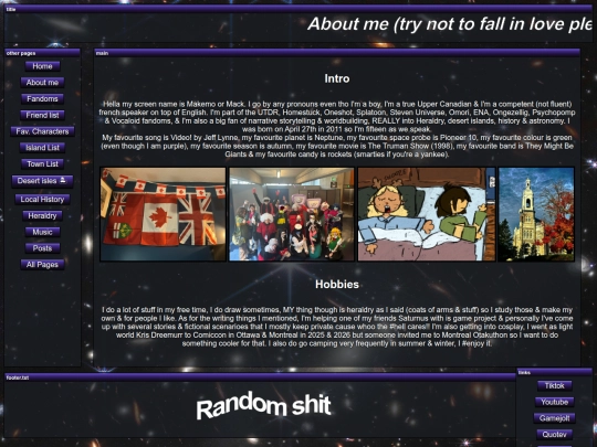 aboutme screenshot