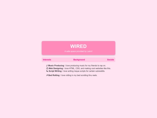 interests screenshot