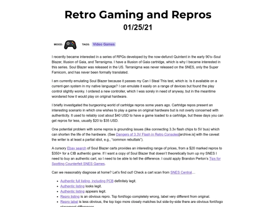 microblog/2021/01/retro-gaming-and-repros screenshot