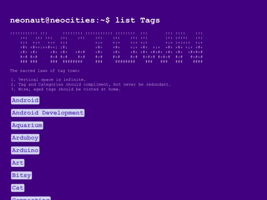 tags screenshot
