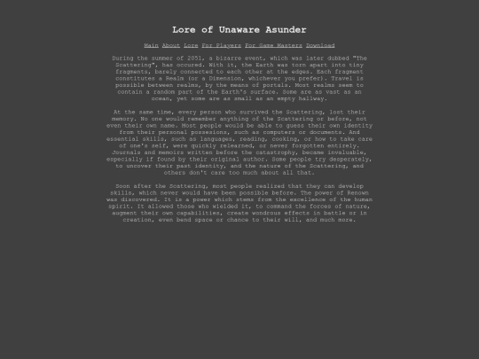 lore screenshot