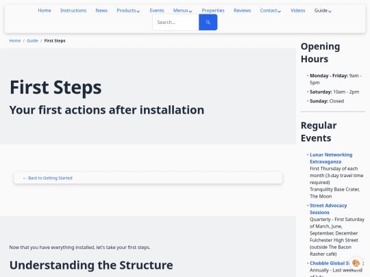 guide/getting-started/first-steps screenshot