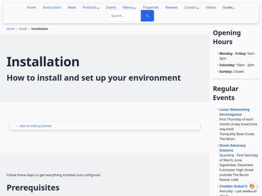 guide/getting-started/installation screenshot