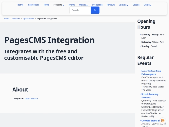 products/pagescms-integration screenshot