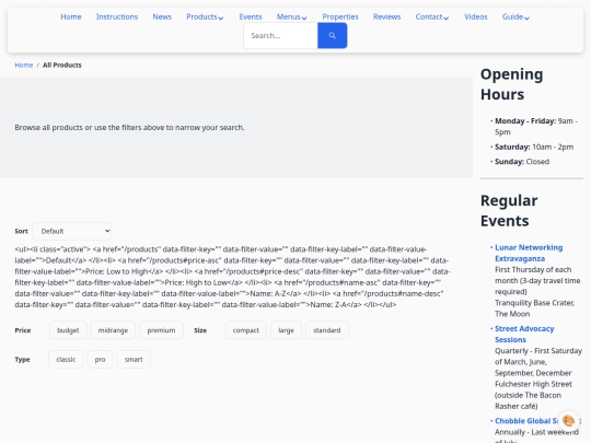 products/search screenshot