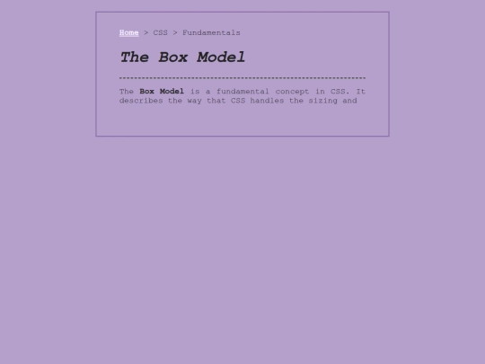 CSS/boxmodel screenshot