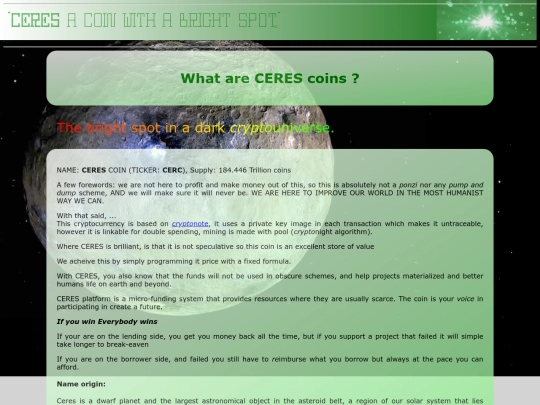 CERCoinSpec screenshot