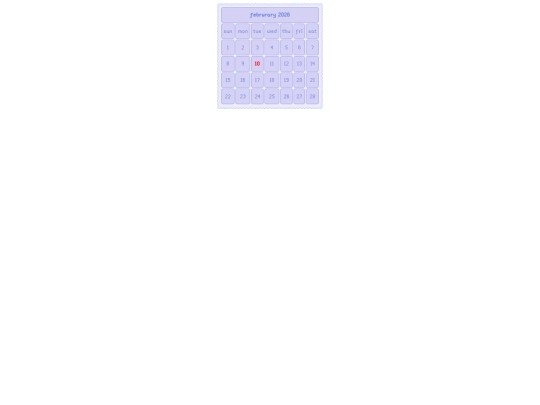 calender screenshot