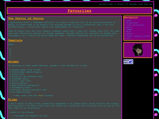favourites screenshot