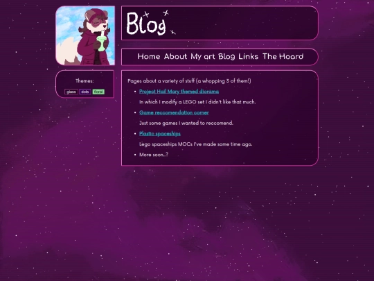 Blog screenshot