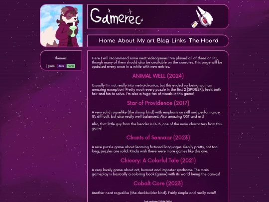 Blog/Gamerec screenshot