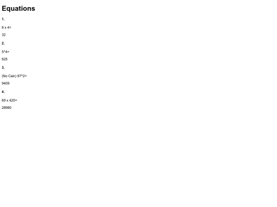 javascript/assignments/equations screenshot